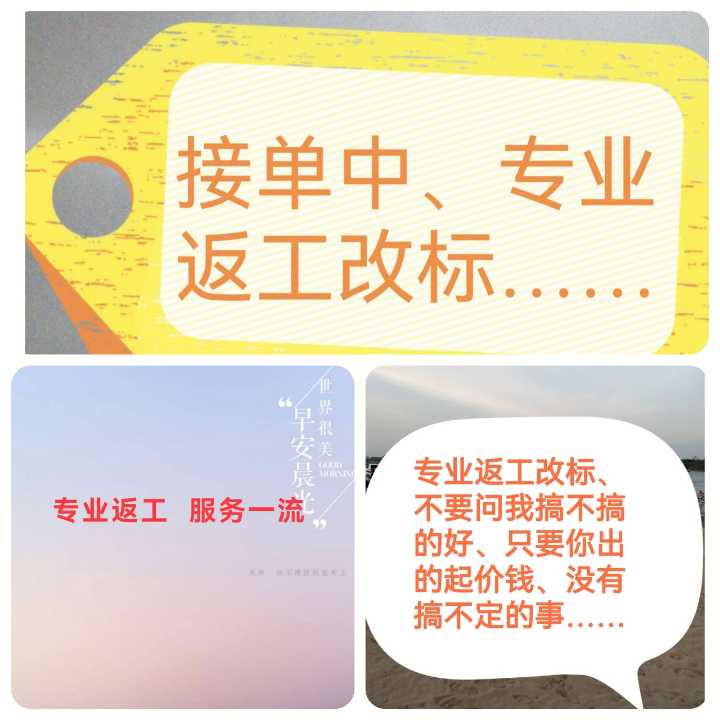 接单：专业返工，改商标